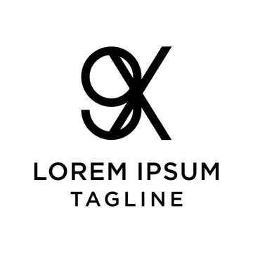 initial letter logo 9X, X9 logo template 