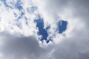 blue sky and white clouds