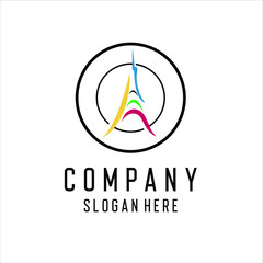 Paris, Eiffel Tower Logo Design Template, Olympic, logo design inspiration