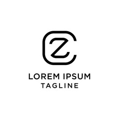 initial letter logo CZ, ZC logo template