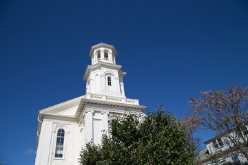 The landmark Provincetown Library located downtown on Commercial Street. Provincetown, Cape Cod, Massachusetts.