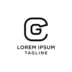 initial letter logo CG, GC logo template 