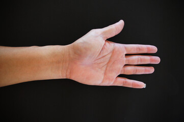 hands on black background image