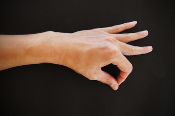 hands on black background image