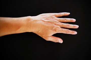 hands on black background image