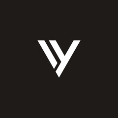 V or VV logo vector icon template