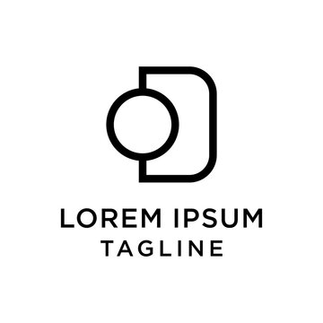 initial letter logo DO, OD logo template 