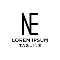 initial letter logo EN, NE logo template 