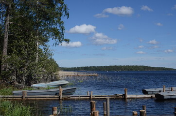 boat on the lake