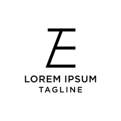 initial letter logo EZ, ZE logo template
