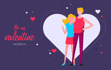 Valentines day card. Vector illustration.