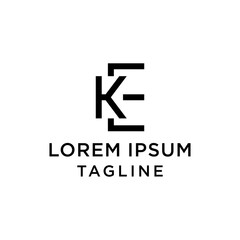 initial letter logo EK, KE logo template 