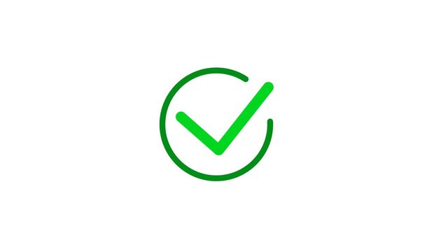 animation of checkmark icon. Check,   tick; yes; vote  