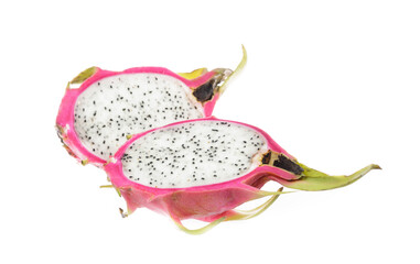 dragon fruits on white background
