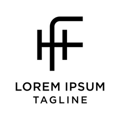 Fototapeta premium initial letter logo FH, HF logo template