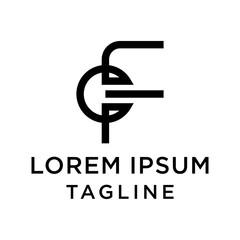 initial letter logo FC, CF logo template