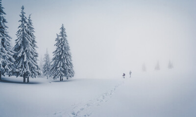 Scenic image of fairy-tale woodland. Location Carpathian, Ukraine, Europe.