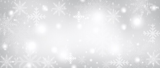 White gray abstract texture background with white Christmas new year snowflake blurred beautiful...
