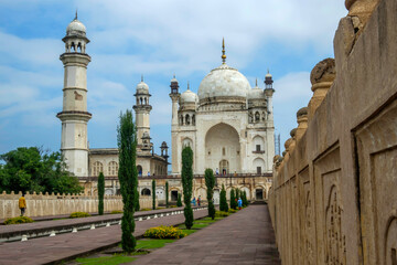 Fototapeta na wymiar The Bibi Ka Maqbara at Aurangabad India. It was commissioned in 1660 by the Mughal emperor Aurangzeb in the memory of his first and chief wife Dilras Banu Begum.