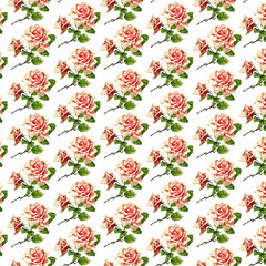 seamless floral rose pattern with flowers