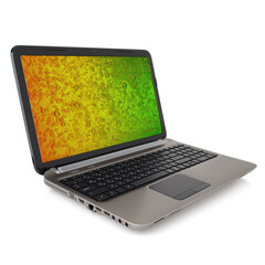 Open notebook isolated on white