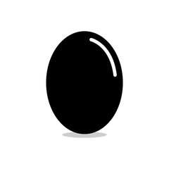 Egg Icon vector. Simple flat symbol. Perfect Black pictogram illustration on white background.