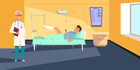 Medical care flat vector illustration