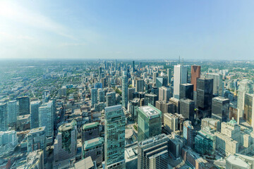 Fototapeta na wymiar Aerial view of Toronto City Skyscrapers, Ontario, Canada