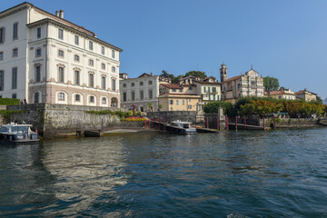 View at Bella island on lake Maggiore in Italy