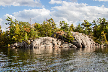 rocks, trees and water Beausoleil Island