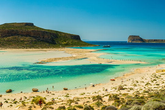 Balos Beach and Lagoon, Gramvousa Peninsula, Crete, Greece