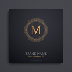 luxury art deco golden classic linear monochrome minimal hipster geometric vintage vector monogram, frame , border , label for your logo badge or crest