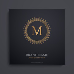 luxury art deco golden classic linear monochrome minimal hipster geometric vintage vector monogram, frame , border , label for your logo badge or crest