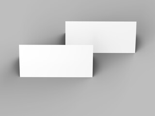 Leaflet folded to DL format - mock up - 3d illustartion