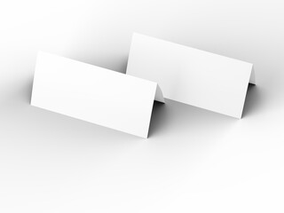 Leaflet folded to DL format - mock up - 3d illustartion