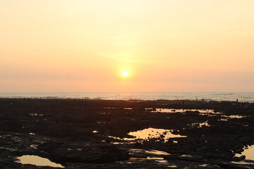 Fototapeta na wymiar Beautiful Sunset at Bandra-Mumbai India-Img8