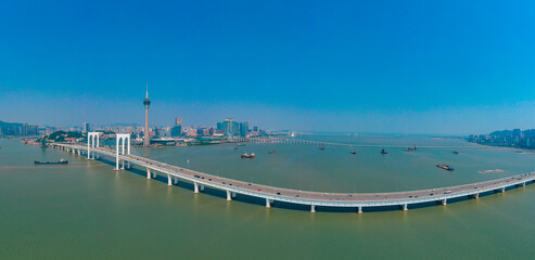 Fototapeta na wymiar Aerial scenery in the Macao Special Administrative Region of China