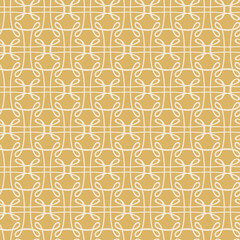 Geometric Background, Seamless Pattern. Color in the Image: Gold, White. Suitable for design Book Cover, Poster, Wallpaper, Invitation, Cards