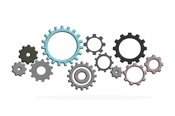graphic design gear 3d isolate on background ,abstract technology background