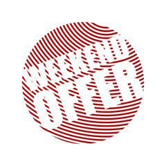 red vector banner weekend offer