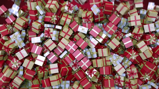 Transition with Christmas Gifts in 4K and Alpha Channel