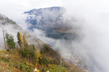 Hallstaetter Lake in Hallstatt, Upper Austria