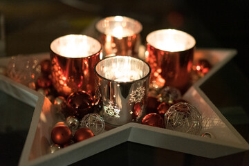Christmas Decoration with Candles during Advent