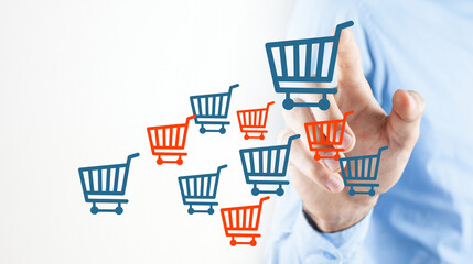 business concept online sale and purchase