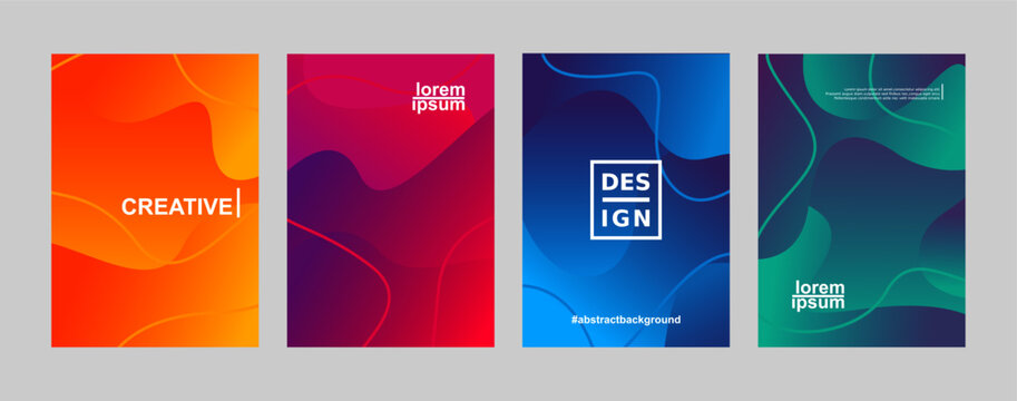 set of abstract background cover