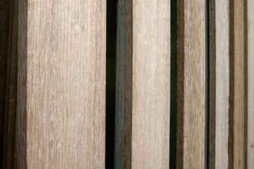 Abstract pattern wooden wall with blurred wood background.