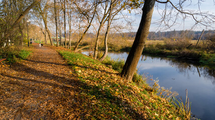 Jesień nad rzeką Supraśl, Podlasie, Polska