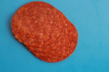 slices of chorizo from Pamplona