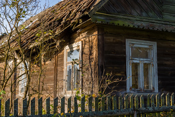 Krajobraz wiejski Podlasia, architektura drewniana, Sokołda, Podlasie, Polska © podlaski49