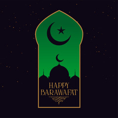 happy barawafat festival card design